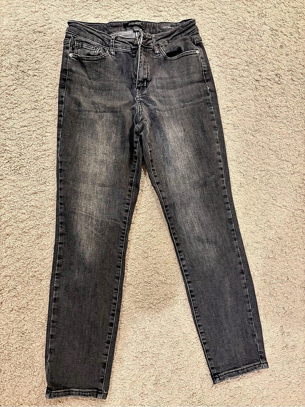 Judy Blue Elliana Midrise Boyfriend Fit Black Jeans Waist 7/28